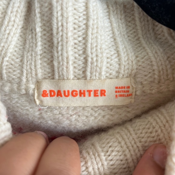 & Daughter - Wool Ferile Print Sweater - Made in Britain & Ireland - Picture 5 of 5